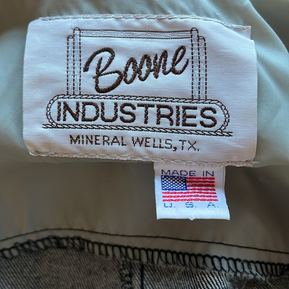Boone Industries Denim Duster Button up Coat Beads & Modern detail Made in USA - Picture 14 of 17